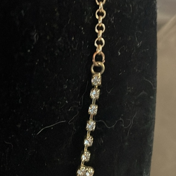 Vintage multi strand clear rhinestone necklace - Picture 4 of 6